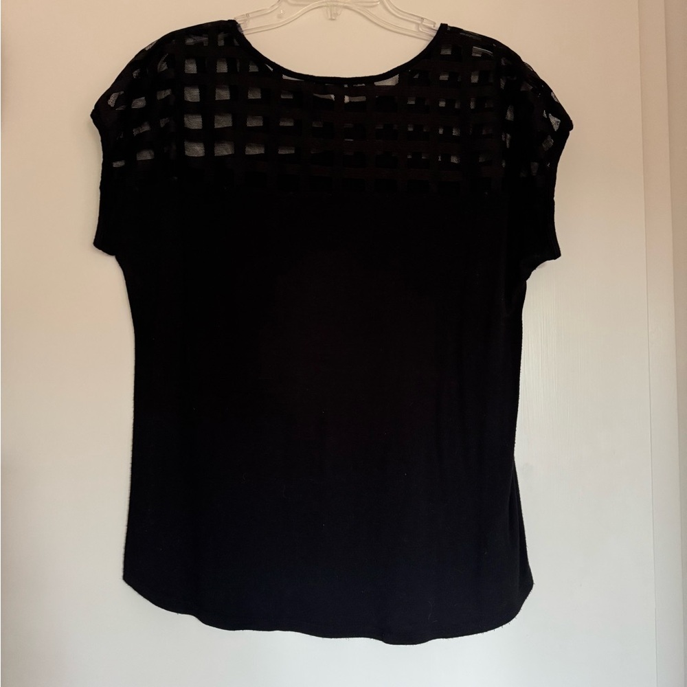 Carol Rose Black Cut Out Blouse